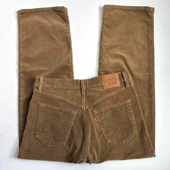 Levi's Premium Ribcage Straight Ankle Corduroy Pants Ermine Brown Size 31X27 - Picture 4 of 17